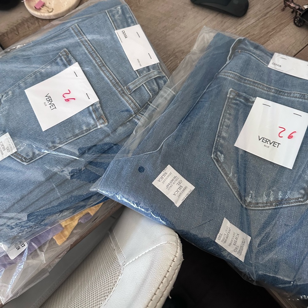 Nwt Olivia wide leg vervet distressed denim nwt - Picture 9 of 15